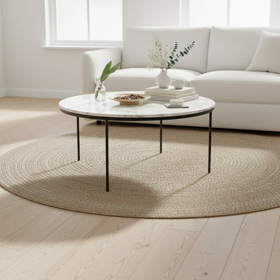 White Marble Round Coffee Table