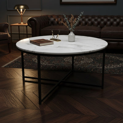 White Marble Round Coffee Table